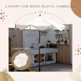 thumbnail image 2 of LAGarden 7 Ft Fringe Umbrella Replacement Canopy Top Cover Boho Outdoor Yard, Beige with Fringe, BH7W-01C, 2 of 6