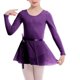 thumbnail image 5 of Maillot de ballet para niñas pequeñas, bailarina, baile, manga larga, volantes, tutú, falda, vestido de ballet y gimnasia, 5 of 5