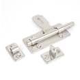 thumbnail image 2 of Uxcell Gate Stainless Steel Safety Lock Padlock Latch Barrel Bolt Hasp Stapler 4", 2 of 2