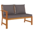 thumbnail image 4 of vidaXL 6 Piece Patio Dining Set with Cushions Solid Wood Acacia, 4 of 10