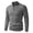 Dark Gray, variant on TOUMENY Men Winter Half Zip Sweater Casual Soft Comfy Knit Pullover Long Sleeve Solid Slim Crew Neck Basic Warm Fall Tops Beige XXXL