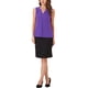 thumbnail image 2 of BLUSA SIN MANGAS DE CHIFFON V DE OFICINA PARA MUJERES INSPIRADA CHIC S MORADO, 2 of 6