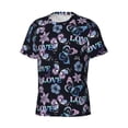 thumbnail image 5 of Qekee Love Butterflies Classic Fit T-Shirt Men's Shirt Men's Tight Short Sleeves for Exercise, Running, Mountaineering - Love Butterflies, 5 of 9