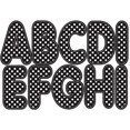 thumbnail image 1 of Ashley Productions Designer Polka Dot Letras mayúsculas magnéticas (57 piezas) Negro Ashley Productions 70318500, 1 of 1