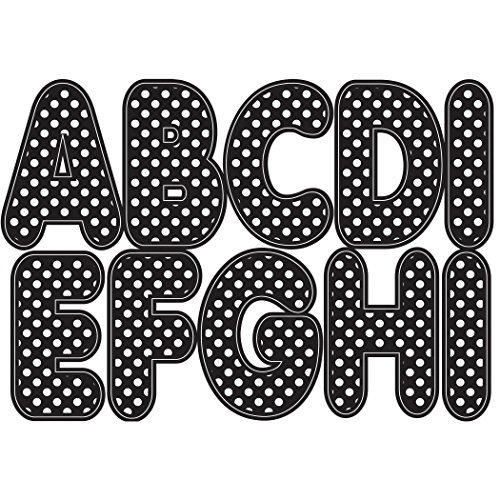 Ashley Productions Designer Polka Dot Letras mayúsculas magnéticas (57 piezas) Negro Ashley Productions 70318500
