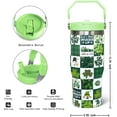 thumbnail image 2 of 30oz St.Patrick''s Gnome Flip Tumbler with Straws,Green Irish Shamrocks Coffee Travel Mug Cup Water Bottle,St.Patrick''s Day Decor,St.Patrick''s Day Gifts for Women, 2 of 6
