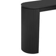 thumbnail image 4 of EUROCO 59.2" Long Curved Console Table with Vertical Stripe , Narrow Sofa Table Behind The Couch, Wooden Rectangular Entryway Table for Entrance, Hallway, Living Room, Black, 4 of 7