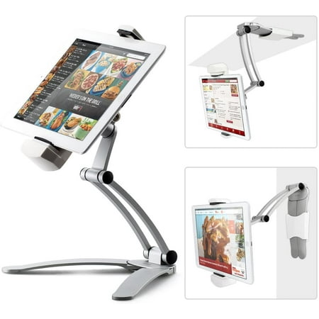 Kitchen Tablet Stand Recipe Reading On Wall Or Using On Desktop Padwa Lifestyle Universal 2 In 1 Kitchen Wall Mount Under Cabinet For Tablet Holder 4 7 To 11 Ipad Tablet Iphone Stands Execusource Computers Accessories