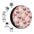 thumbnail image 4 of Wukai Funny Chicken Print Spare Tire Cover for RV Trailer,Waterproof PVC Faux Leather Wheel Cover Fit for Truck,Trailer,RV,SUV,Camper and Most Vehicle-15 inch, 4 of 6