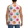 thumbnail image 4 of Kdxio Colorful Donuts for Men's Muscle T-shirt,Sleeveless for Workout Running Athletic Gym Lounge Casual, 4 of 7