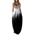 thumbnail image 2 of ICHUANYI Clearance Women's Maxi Dresses Summer Casual V-Neck Sleeveless Vacation Beach Pockets Long Dress(Black, XXL) ICHUANYI WER2023080910618, 2 of 5
