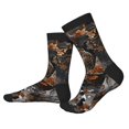 thumbnail image 2 of KLL Leopard On Tree Branch Print Cool Socks Men's Women's Crew Socks Funny Crazy Novelty Stockings, 2 of 7