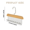 thumbnail image 2 of 5 Pcs Multipurpose Wooden Wardrobe Hangers, Tie & Bag Organizer Rack for Closet, Space - Efficient Clothing Accessory Storage, 2 of 5