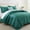 Geometric Pattern Emerald Green, variant on Ameha Velvet Bedspread King Size 3 Piece Set Ochre Geometric Quilt Ultra Soft Lightweight Reversible Washable Bedding 350GSM