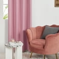 thumbnail image 5 of Deconovo 100% Blackout Curtains Thermal Insulated Drapes, Pink, 52W x 54L Inch, Noise Reducing Faux Linen Grommet Panels for Living Room, 5 of 8