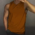 thumbnail image 2 of NOLDARES Mens Tank Tops Casual Summer Beach Vacation Hawaiian Style Muscle Gym Sleeveless Tee Shirts(Coffee,2XL), 2 of 8