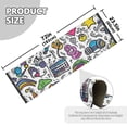 thumbnail image 5 of Yayeee Runner Rug for Bedroom 2'x6' Machine Washable Hallway Non Slip Mat, White Doodle Pattern, 5 of 8
