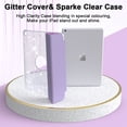 thumbnail image 3 of Allytechgroup Glitter Bling Case for Apple iPad 9th 8th 7th Generation 10.2 Inch, Trifold Stand Slim Fit Auto Sleep Wake Anti-Scratch Smart Case for iPad 10.2" 2021/2020/2019, Purple, 3 of 7