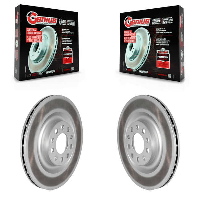 Genius Rear Coated Disc Brake Rotors Pair for Car Alfa Romeo Stelvio Giulia KG-101798