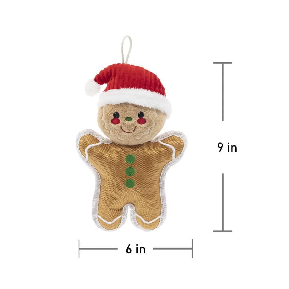 Holiday Time Plush Gingerbread Dog Toy