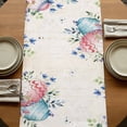 thumbnail image 5 of Table Runners 90 Inches Long Dress Scarves, Bunny Easter Farmhouse Coffee/Dining/Kitchen Table Runner for Living Room, Spring Floral Eucalyptus Leaves Eggs Weeping 13x90 Inch, 5 of 9