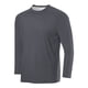 thumbnail image 1 of pstuiky manga larga para hombre, Camisa deportiva transpirable de manga larga raglán con cuello redondo para hombre, de color sólido camisetas de hombre s, 1 of 2
