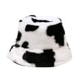 thumbnail image 2 of Kiplyki Women's Autumn And Winter Fashion Cow Print Basin Hat Plush Fisherman Hat Warm Hat, 2 of 5