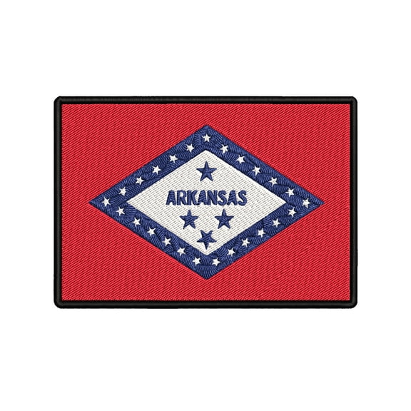 Arkansas Flag Embroidered Iron-on Patch