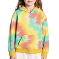 thumbnail image 3 of LittleSpring Hoodie Girls Sweatshirt Long Sleeve Tie Dye Pullover for Kids Hoddies Boys Clothes Yellow Size 6, 3 of 7