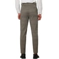 thumbnail image 3 of INSPIRE CHIC Plaid Pants for Men's Contrasting Colors Plaids Pattern Business Trousers Light Brown 32, 3 of 4