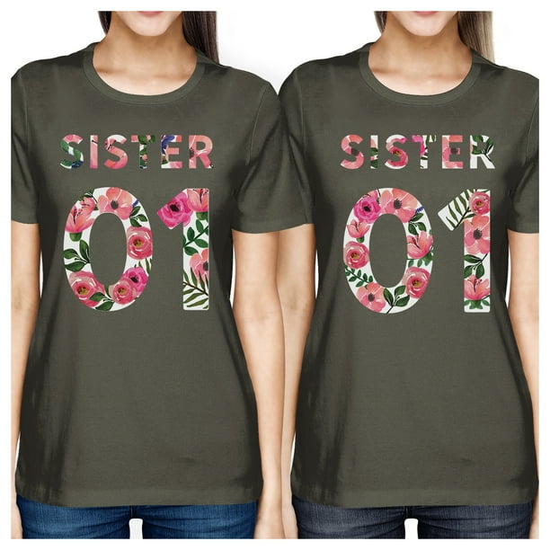 365 Printing - Sister 01 Womens Dark Grey Matching Sister Shirts For Family Trip - Walmart.com