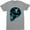 Athletic Heather, variant on Snowboard Man Inside Skull Head Funny Extreme Snowboarding Men's T-Shirt