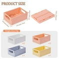 thumbnail image 5 of FOAUUH 6 Pieces Mini Plastic Baskets Folding Storage Crate Cute Basket Mini Crates Aesthetic Storage Bins for Kitchen Classroom Bedroom Bathroom Office Organization Storage, 5.91 x 3.94 x 2.17 Inch, 5 of 5
