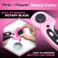 thumbnail image 5 of Pink Power Rotary Cutter Set with Ergonomic Handle Fabric Cutter Wheel for Sewing, Quilting, Crafting, and Scrapbooking and 45mm Rotary Cutter Blade (Rotary Cutter), 5 of 7