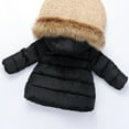 thumbnail image 3 of Curuila Toddler Boys Girls Coats Long Sleeve Solid Zipper Hooded Jacket Mid-Length Outwear Black Size 18-24 Months, 3 of 4