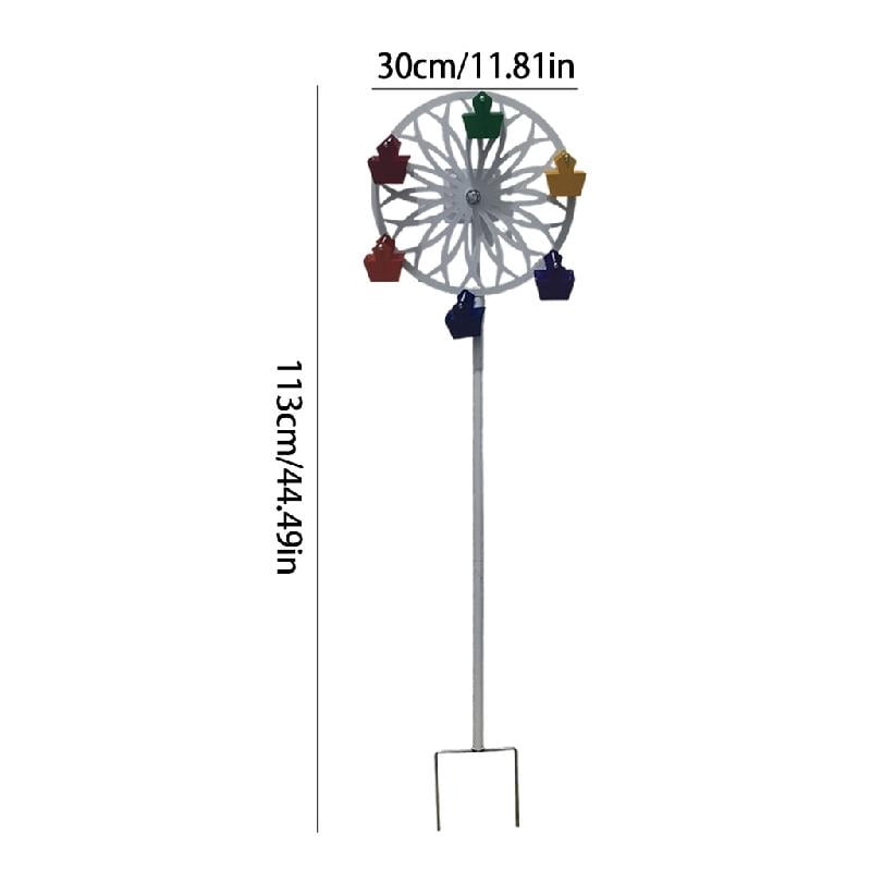 Stainless Steel Rotating Ferris Wheel Bird Feeder Windmill Garden Decoration