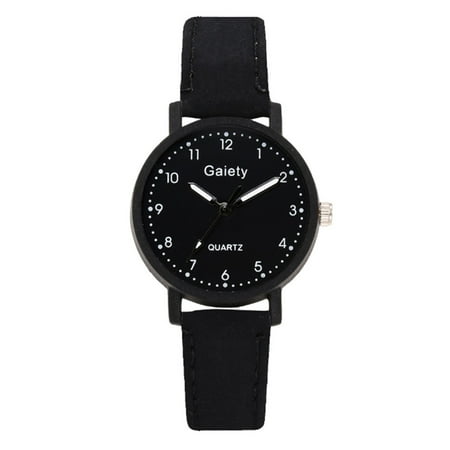 Fmkaul Mens Watch Men Quartz Leather Strap Analog Quartz Wrist Alloy Case Minimalist Digital Dial Casual Dress Elegant Men Business Wrist Watches