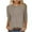 Khaki, variant on BXINGOHAI Tops for Women Trendy Casual Basic T Shirts Lightwight 3/4 Sleeve Solid V Neck Tees Blouses 4XL