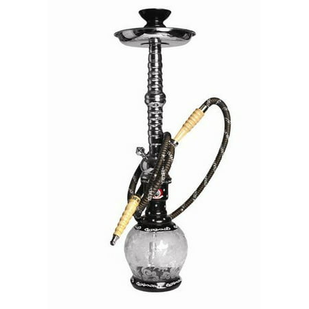STARBUZZ MATRIX 26” COMPLETE HOOKAH SET: Portable Modern Hookahs with single hose capability only. These narguile pipes have a glass vase and a carrying case for the shisha pipe. (Blue (Best Starbuzz Shisha Flavors)