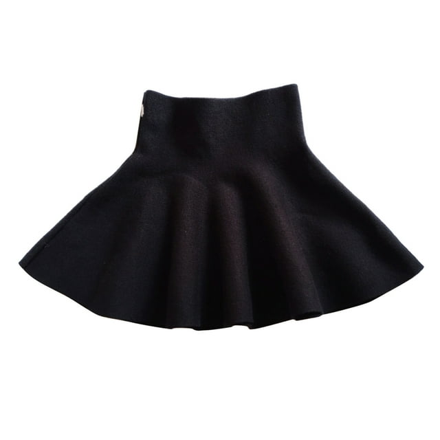 Cathalem Mini Jupe Plissée pour Filles Jupe en Tulle Superposée Tutu, Noir 130