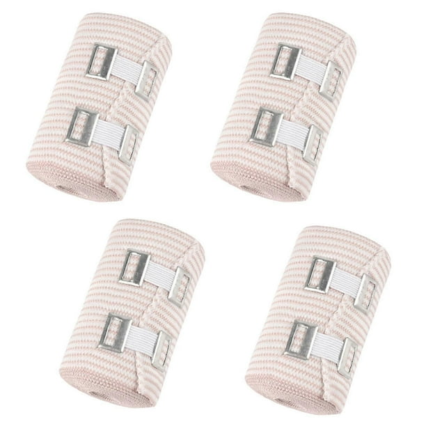 4 x Compression Bandage Wound Bandage Emergency Muscle Tapes First Aid Bandage Sports Bandage Sprains Treatments 10 cm Ref: 8003