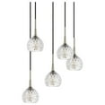 thumbnail image 2 of Woodbridge Lighting Bristol 5-Light Glass Cluster Pendant in Nickel/Mercury, 2 of 4
