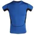 thumbnail image 1 of Los Hombres De Compresión De Gimnasia De Los Deportes De La Aptitud De Ciclismo Tops Atlética Camiseta Azul M Salvador Athletic Apparel, 1 of 9