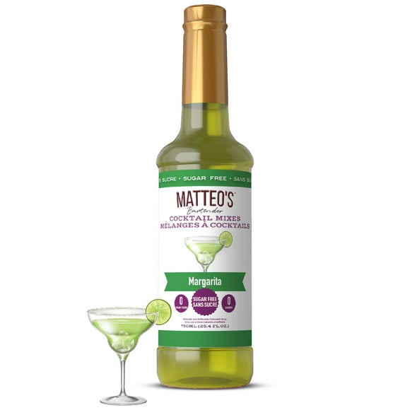 Matteo's Sirop Aromatisant Sans Sucre pour Café, Margarita, Délicieux Sirop de Café, 0 Calories, 0 Sucre, Compatible Keto (750mL, Bouteille Unique)
