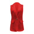 thumbnail image 2 of Pyhlmscde Women's Sleeveless Coat Solid Color Cardigan Suit Casual Lapel Cardigan Jacket With Pockets, womens blazers for work casual, womens blazers dressy casual, jackets for women, 2 of 2
