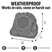 Innovative Technology Bluetooth Outdoor Rock Speakers Pair