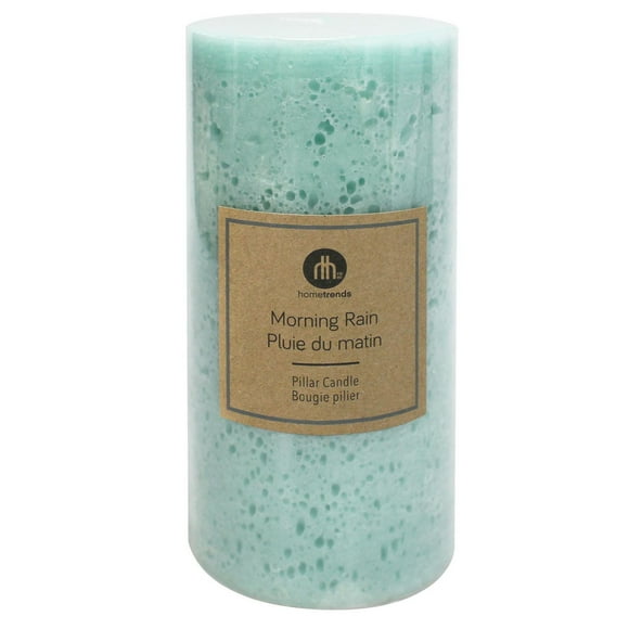 Hometrends 6" Morning Rain Scented Pillar Candle, 3"Dia x 6"H