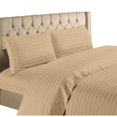 thumbnail image 4 of Porch & Den Home Sweet Home Dream Striped 1200 Thread Count Cotton Sheet Set Brown Queen, 4 of 5