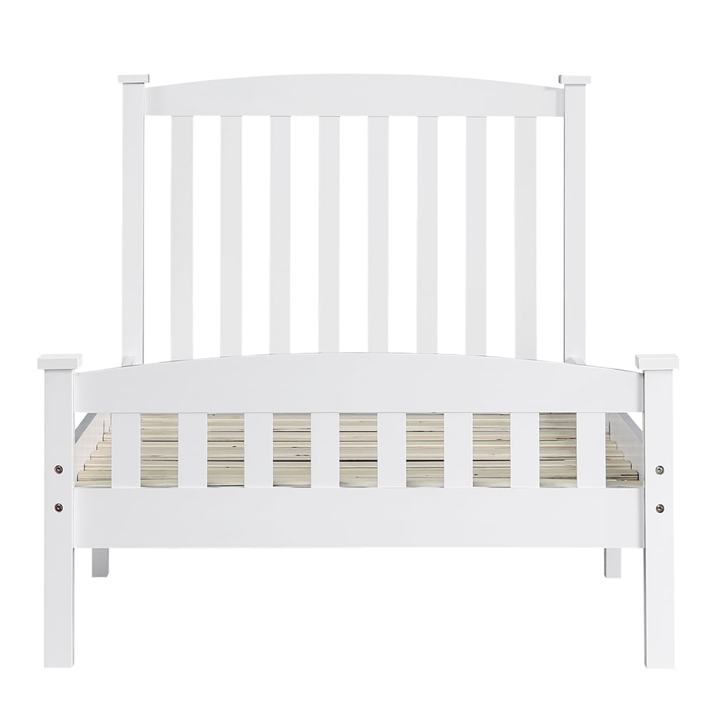 Kadyn Twin Over Twin Bunk Bed, Over Twin Bunk Bed with Headboard, Modern Bunk Bed Frame for Kids Adults, White