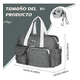 thumbnail image 3 of Pañalera Moderna Mochila Bebé Impermeable De Viaje Multiusos Xtellar gris, 3 of 3